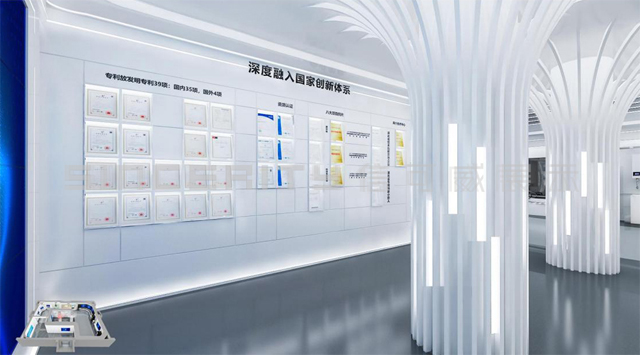 四方光电展厅文化墙设计效果图