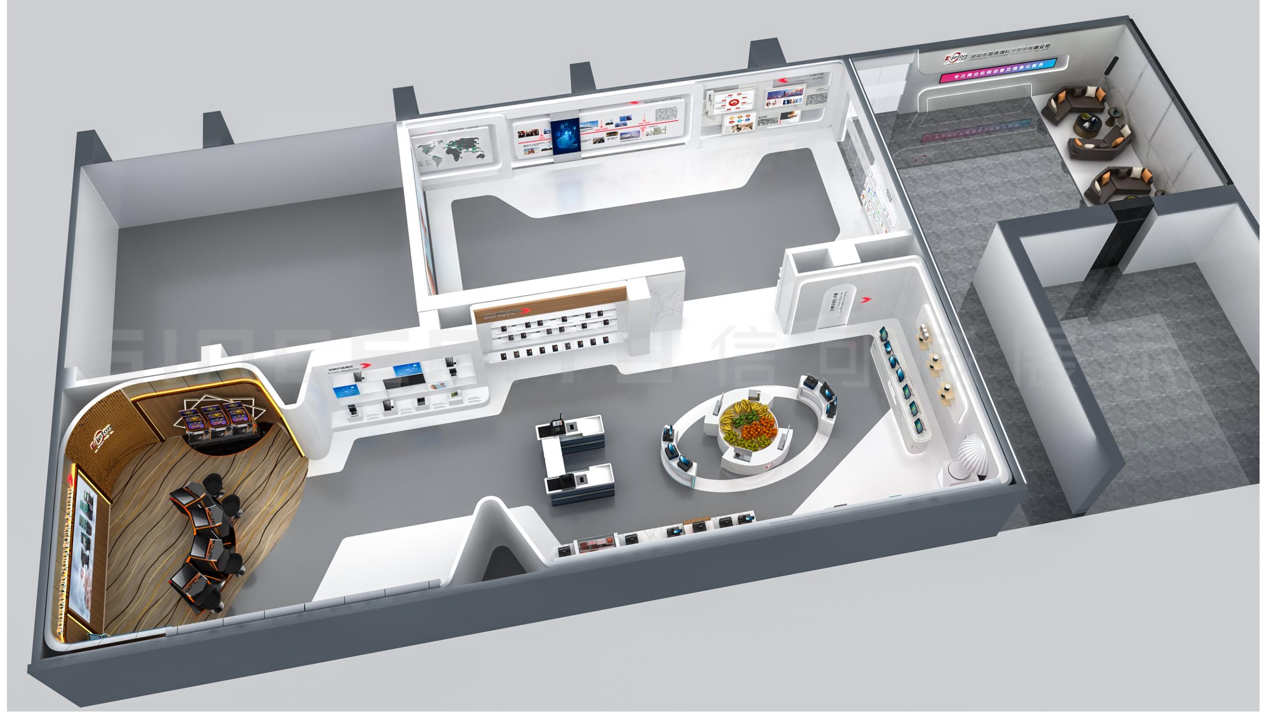 易捷通智慧展厅鸟瞰图